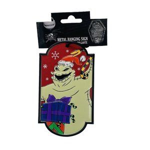 Oogie Boogie Man Nightmare Before Christmas Metal Embossed Sign Ornament 30th
